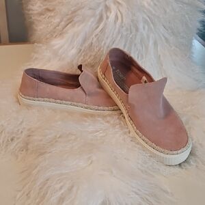 TOMS Pink Espadrille Slip-On Shoes